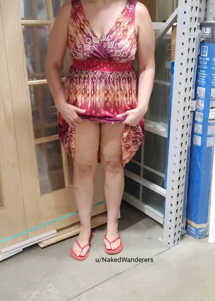 Hardware Store Slut Hunts for Hard Wood: Wife's Ballsy Flash
