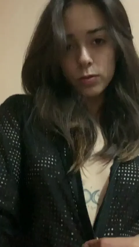 Petite Teen Brunette Begs for Boob Job While Flashing Perky A-Cups