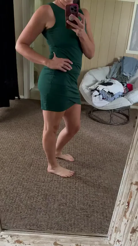I love how this new dress hugs my body (F)