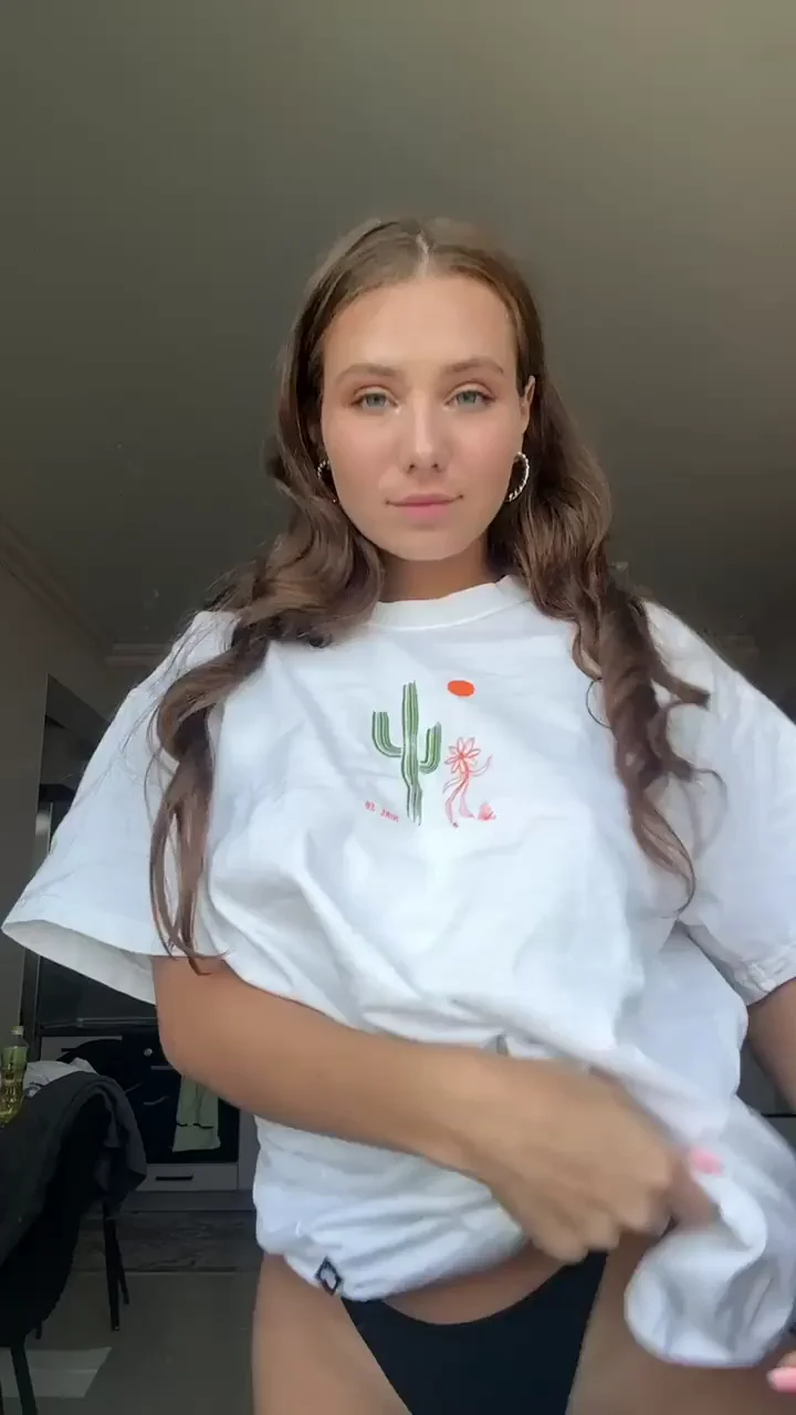 Stare Into My Eyes While I Tease Off My Shirt