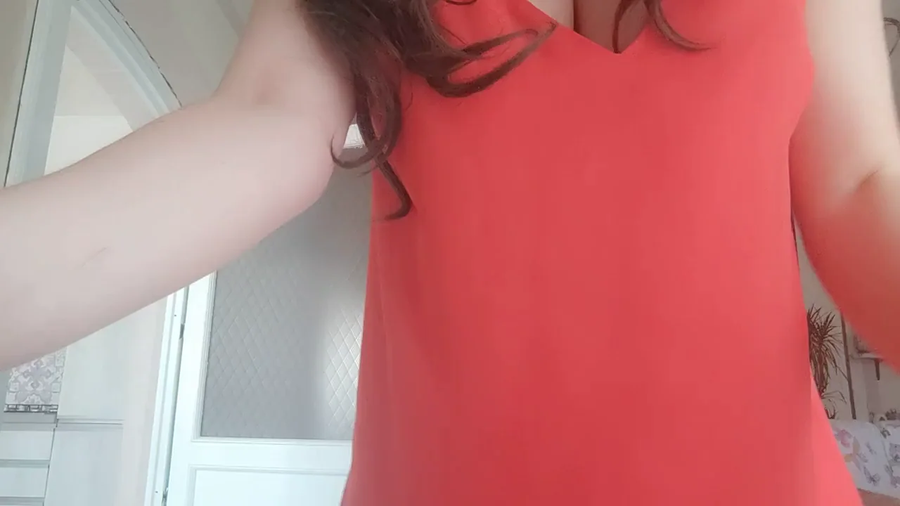MILF Teases with Epic Titty Drop from Tight Red Dress