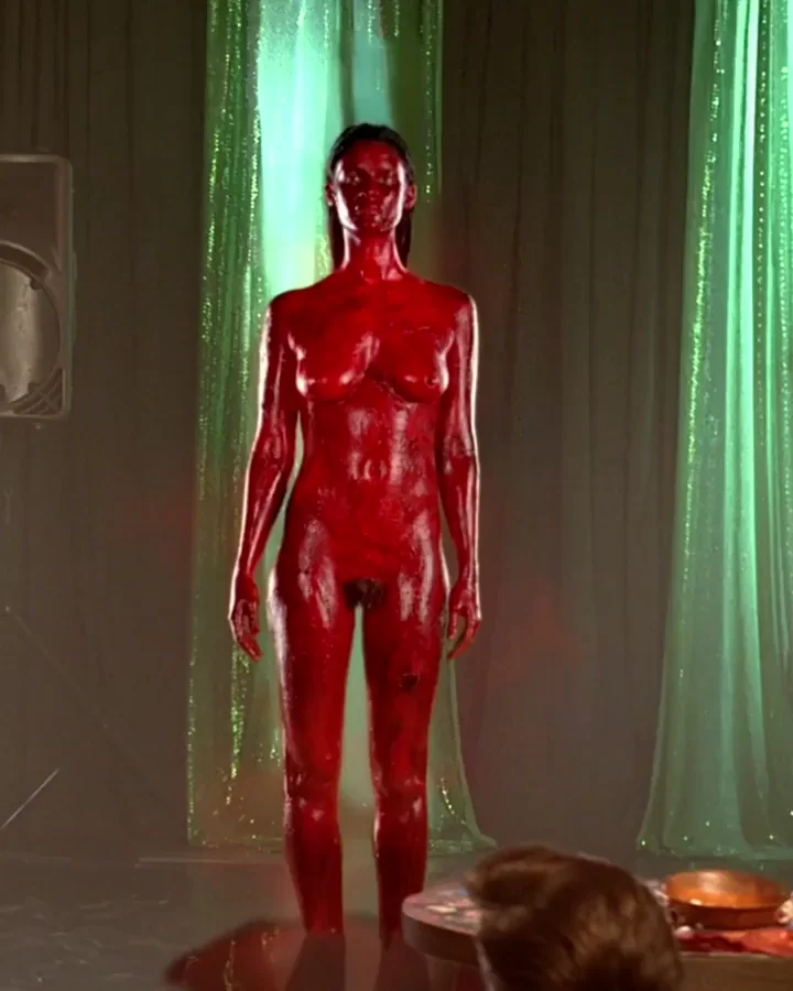 Jessica Clark's Slick Red Latex Tease & Nude Reveal in True Blood S05E07 🔥🍑