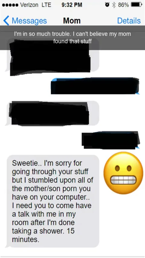 Son (19) loses virginity to his huge ass mom (40) after she finds his incest porn stash