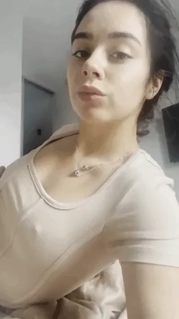 Teen Brunette's Perky Tits Beg to Please You