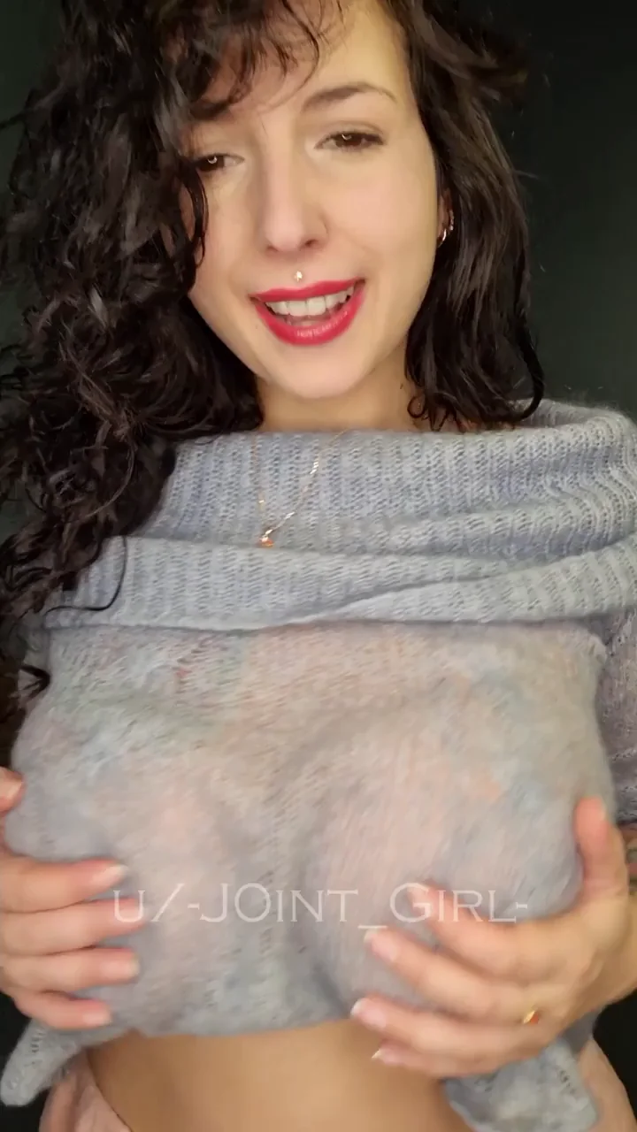 Revealing my huge natural boobs hoping to make you hard (OC)