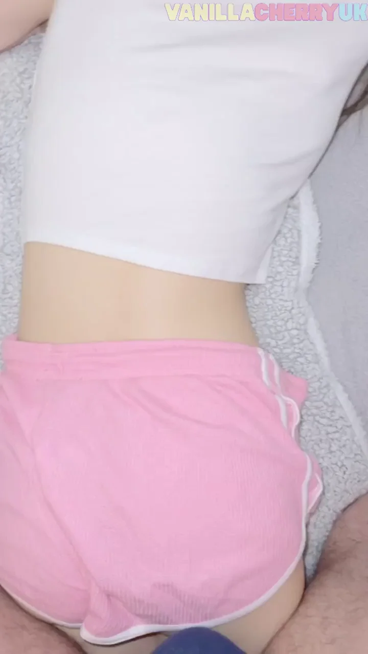 Pulling down shorts and exposing her tiny pale white bum, giving her a spank and leaving a red hand print to remind her not to be so naughty!