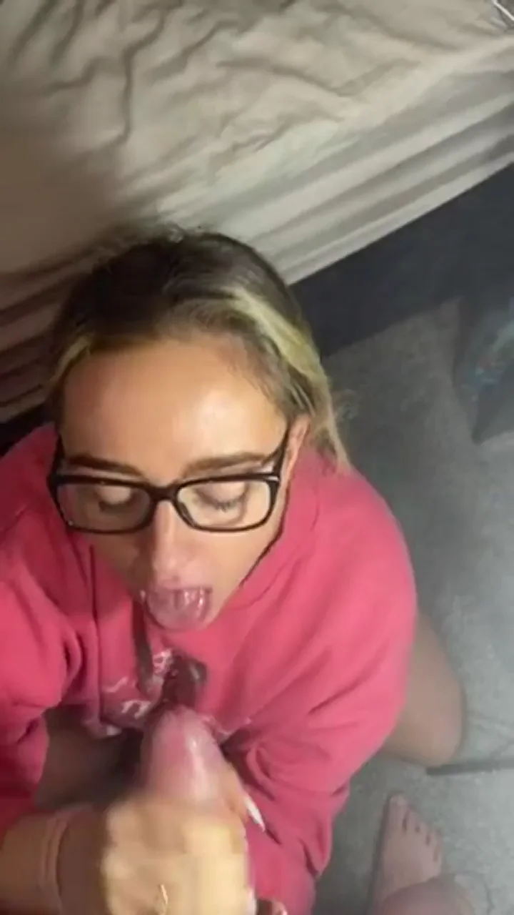 Getting my face fucked with this huge white cock!