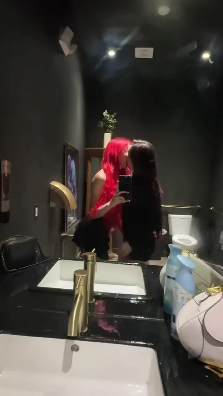 Making out in the restroom