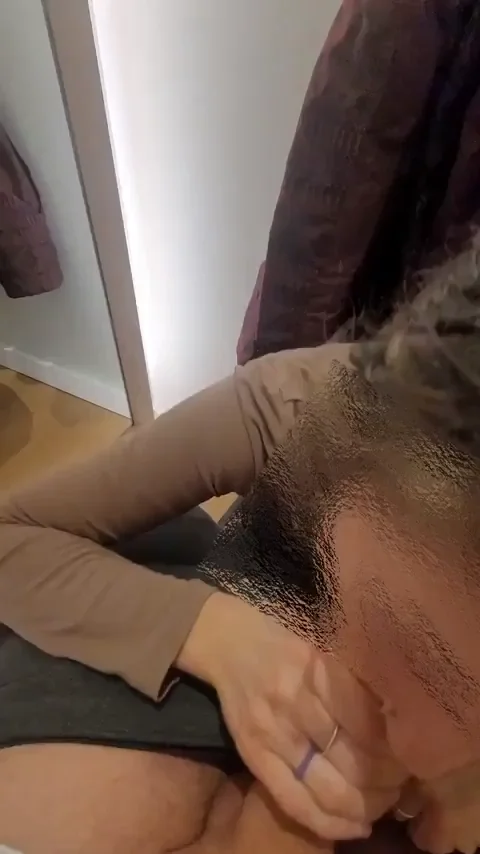 🛍️ Naughty Wife's Public Fitting Room Suck-Fest 😈🍆💦