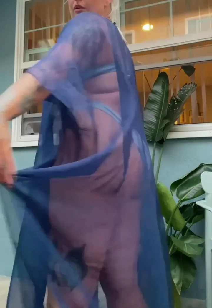 Public Fuck Risk? 😈🔥 PAWG Tease in Sheer Purple 👅🍑