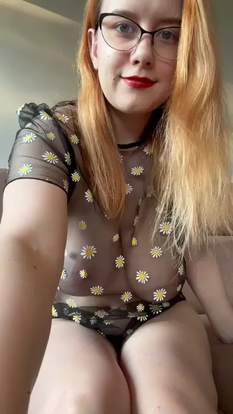 Redhead Fuckdoll Audition: Glasses Slut Spreads & Teases Her Dripping Holes
