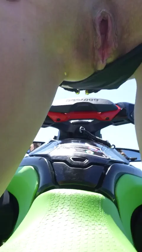 Sun-Kissed Pussy Spread on Jet Ski 😈☀️