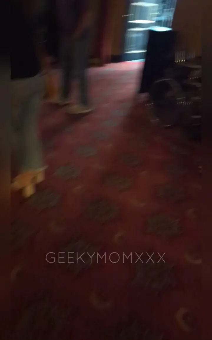 Waiting outside the men's room without panties