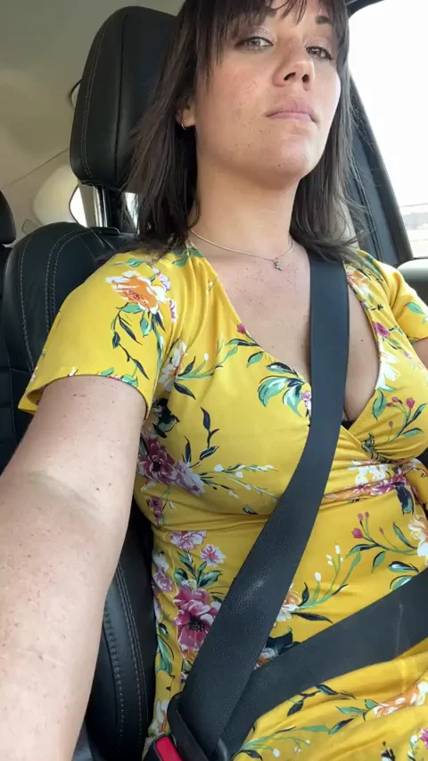 MILF Teases Huge Tits in Truck 🚚💦 Wishing for a Suck but Misses Cute Guy!