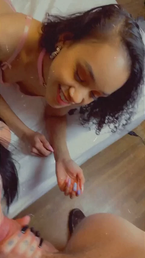 🍆👯‍♀️ FFM Bonding: Two Slutty Babes Worship That Thick Cock Together 🔥