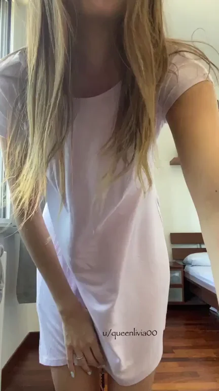 Would you expect those tits coming out from this dress?