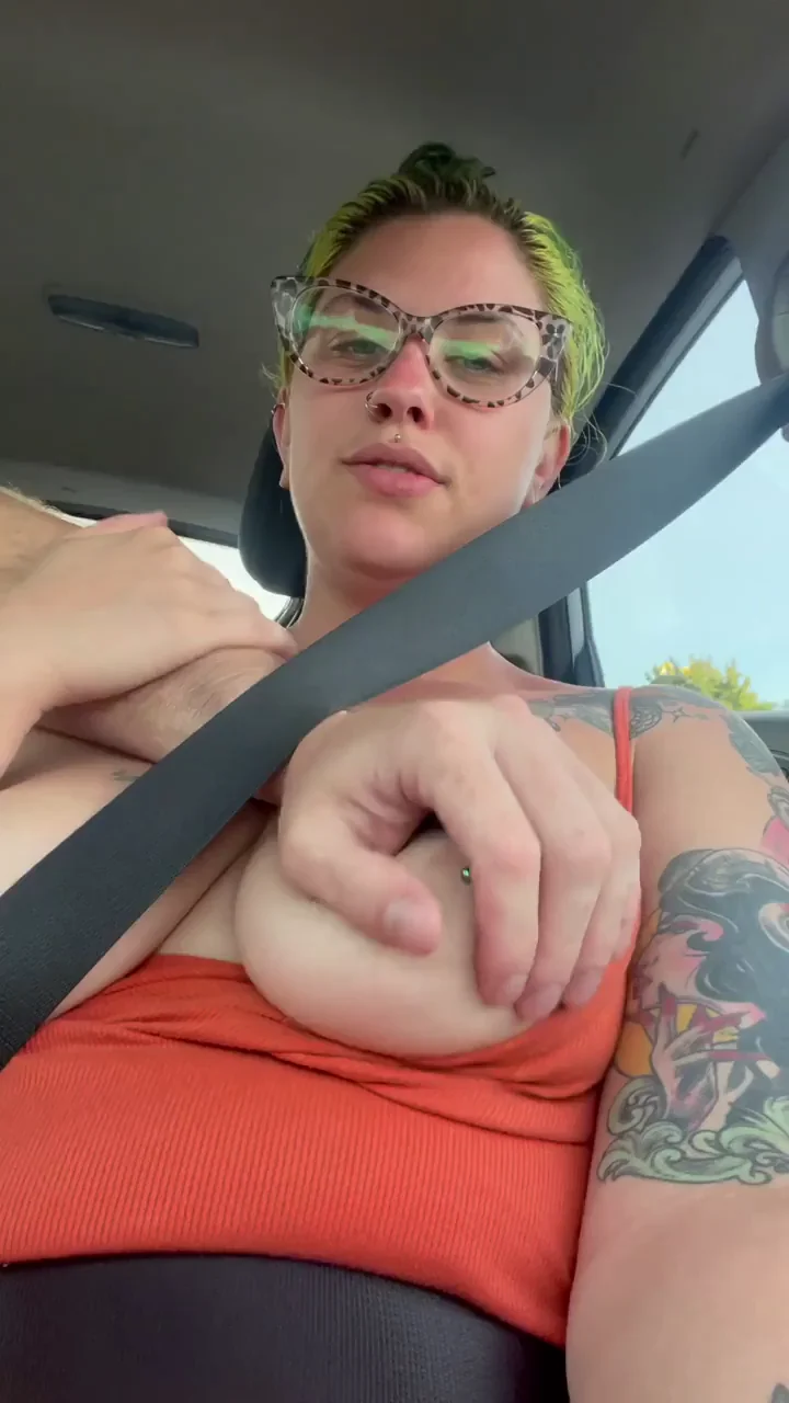 Got so horny at the nude beach he couldn't help but show me off on the ride home