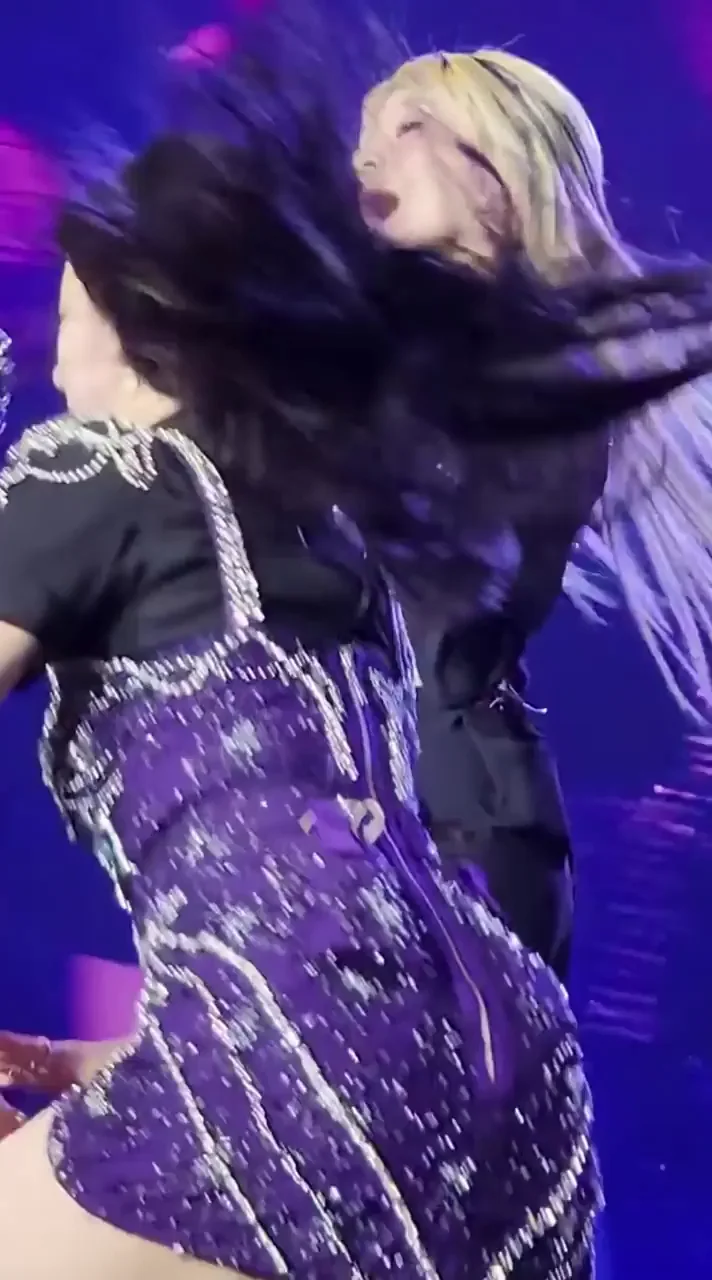 Dahyun from TWICE Shakes Her Juicy Ass in Shiny Purple Dress