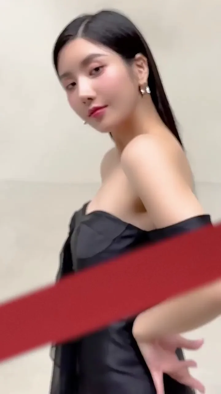 🔥 Kwon Eunbi's Sexy Black Dress Tease 💋