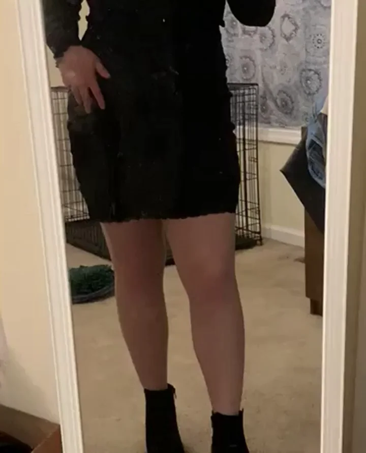 Thick Thigh Tease: No-Panty Thigh High Slut Ready to Go Out