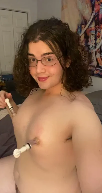 Feminized Bitch Loves Her Nipple Clamps 😈💋
