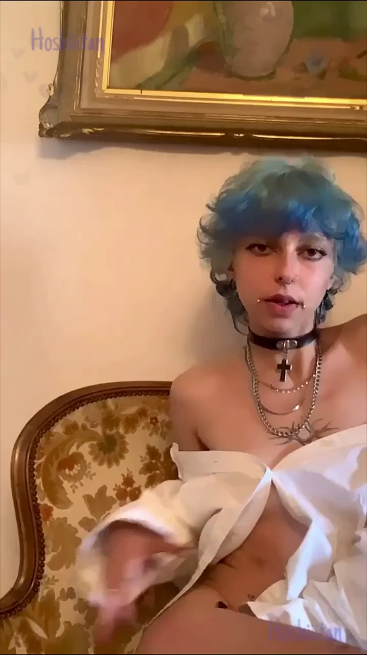 Blue-Haired Petite Tease: Nipples Almost Poppin' Out That Shirt ðŸŽ€
