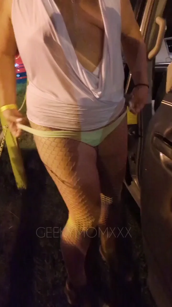 Changing in the parking lot after the festival