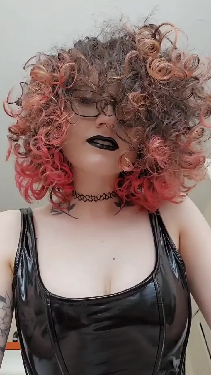 Wait for the Titty Drop: Glasses Goth Slut Teases Her Perky Rack