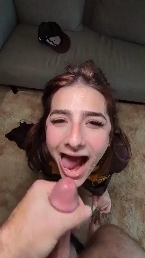 Making The Delivery Driver Leave With Cum On Her Face