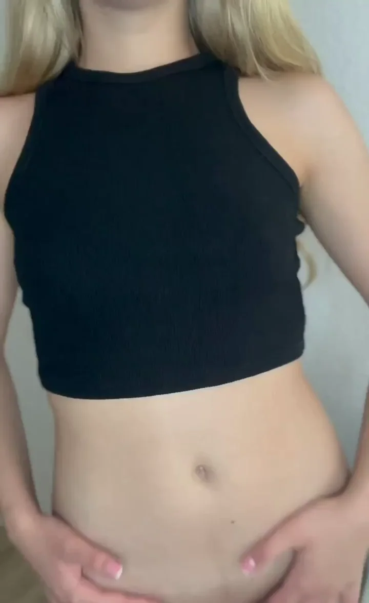 Blonde Tease Begs for Quickie with Her Tiny Perky Tits