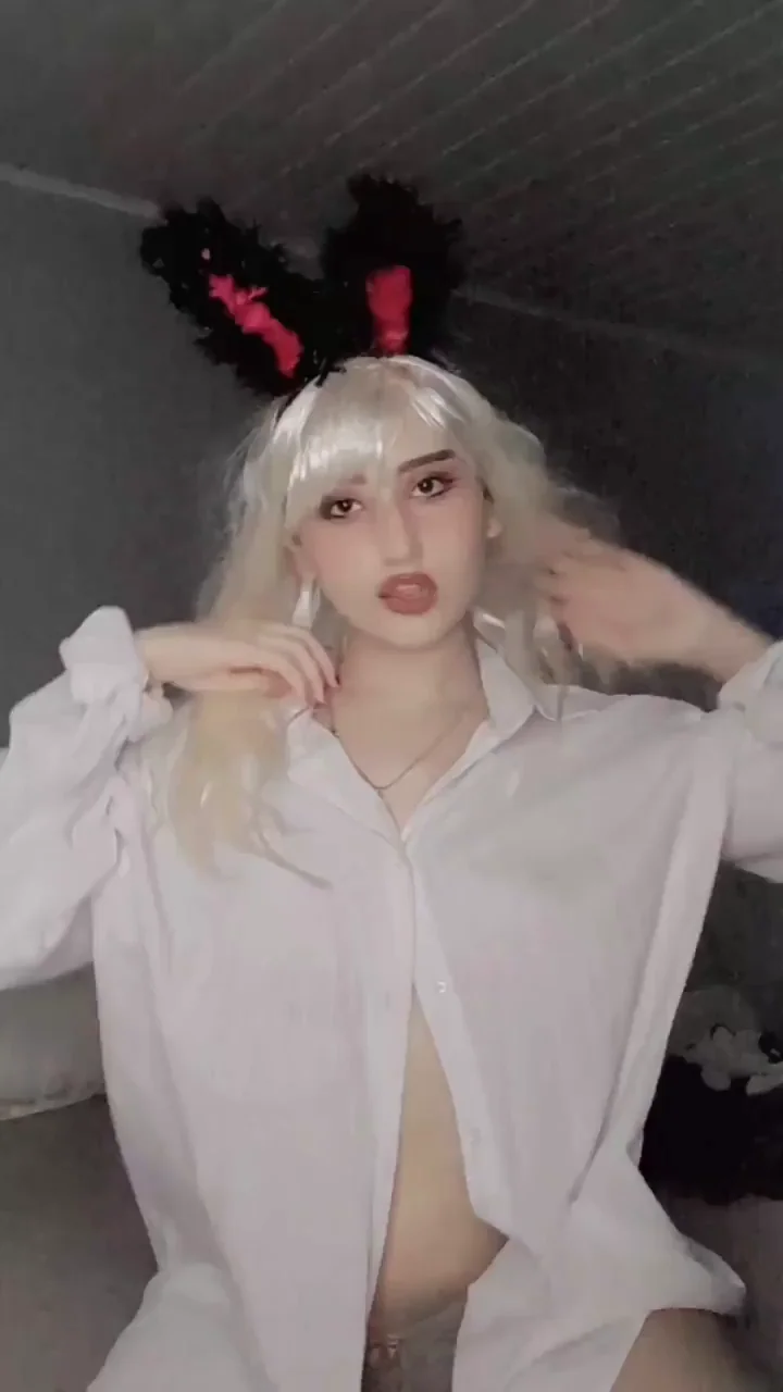 Cute Asian Bunny Teen Teases Tits 😍🐰💦