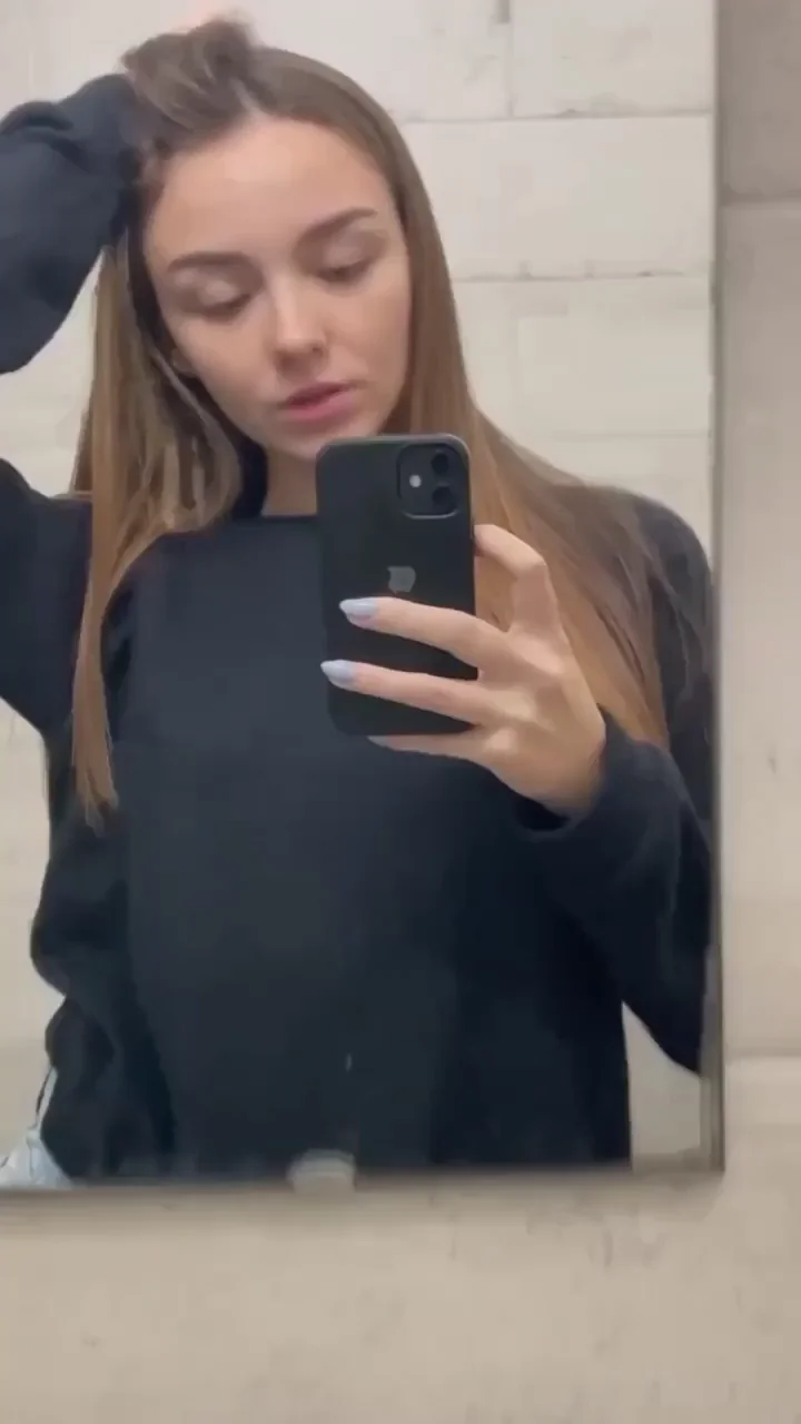 Surprise Pregnant Areola Tease in the Bathroom