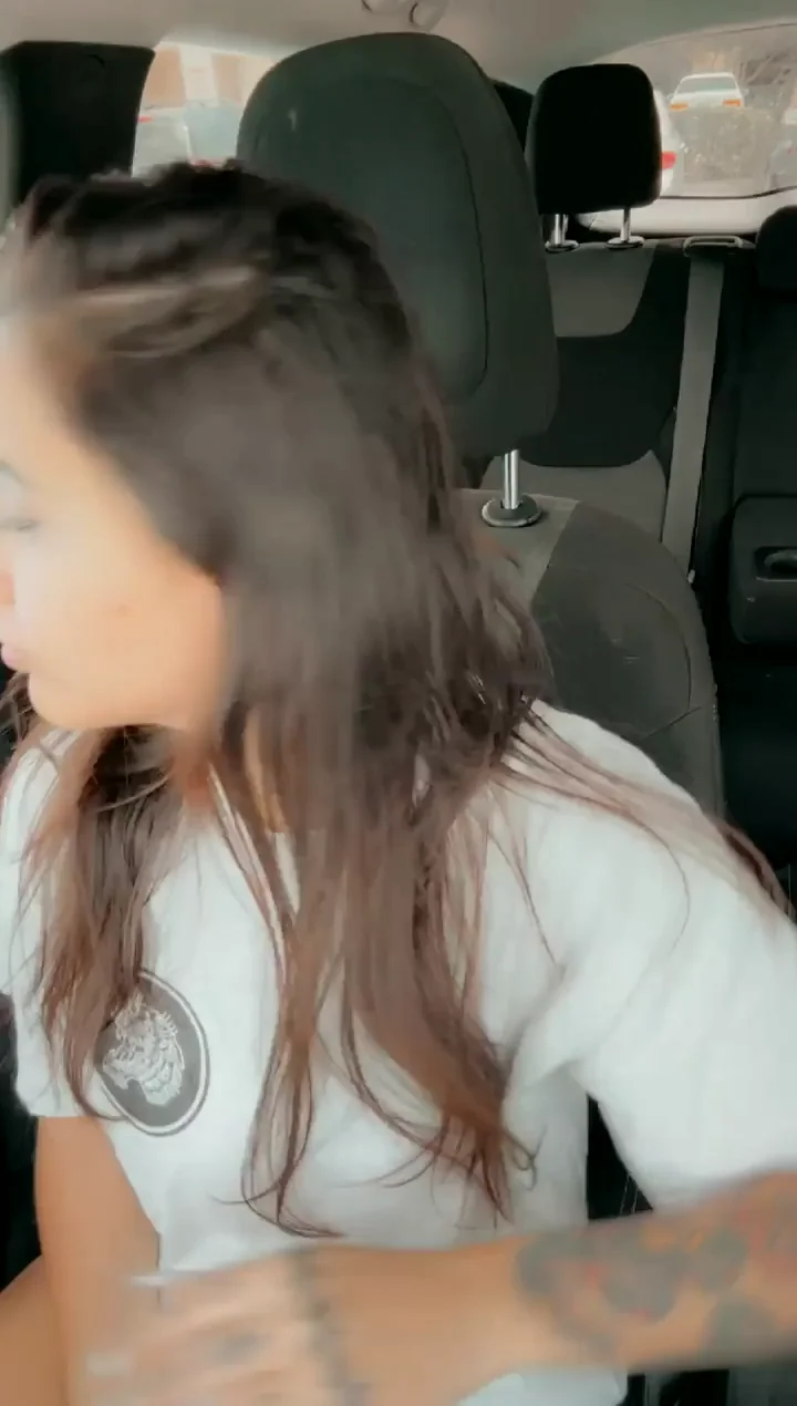 Petite Big Tit Slut Flashes Juicy Tits in Car 😍🔥 Free Tease!