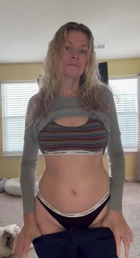 What this naughty wife wears under her scrubs