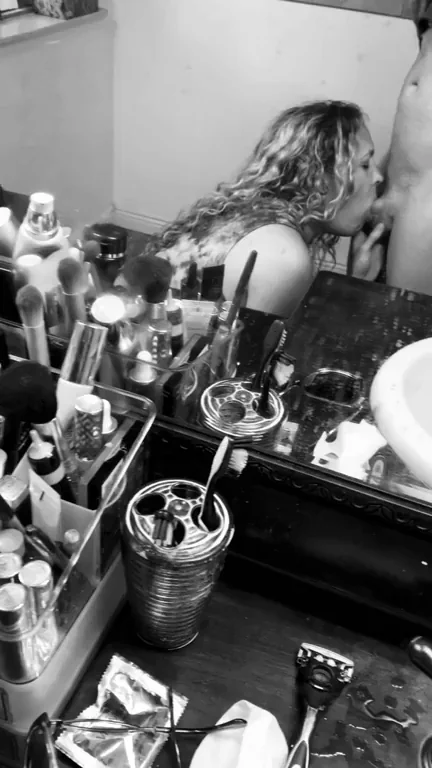 MILF Bathroom Quickie Escalates to Pussy Pounding and Sloppy Suck
