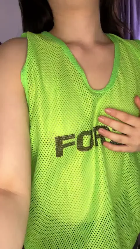 Unveiling My Massive Tits in Sheer Green Mesh 😈🍈🍈