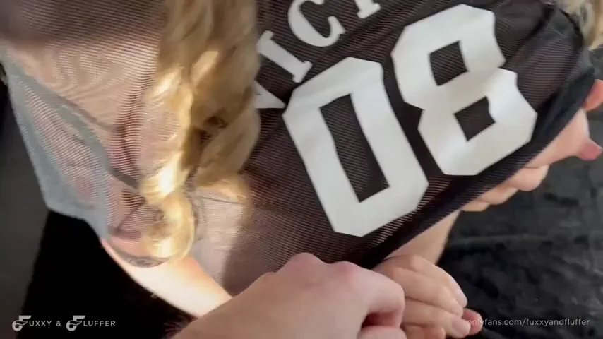Watching football is good, but watching football with your cock between my tits is fucking great - OC