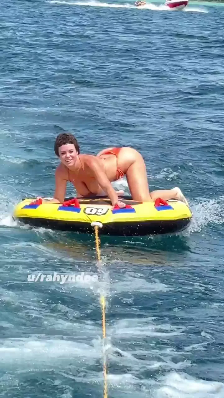 Tits out tubing a new sport