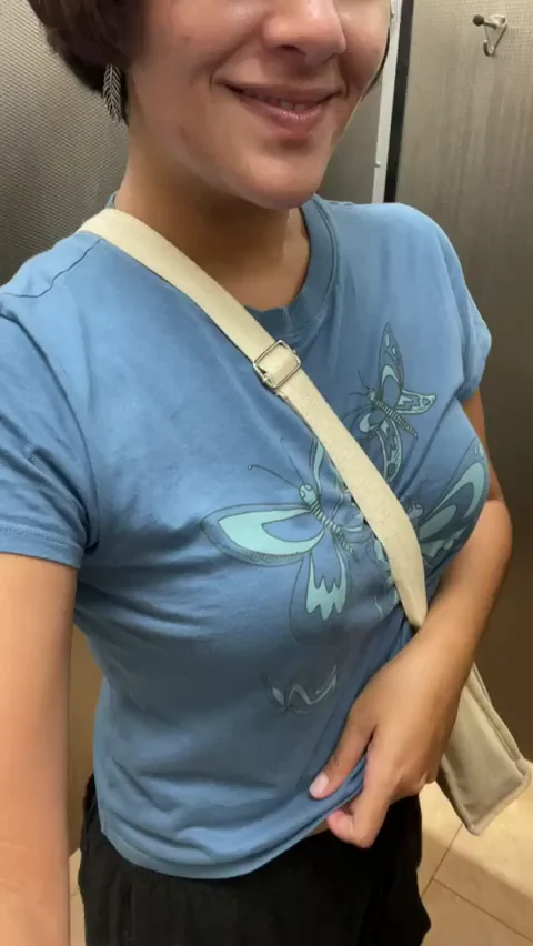 First-Time Public Tit Flash 😈🔥 Big Boobs Bouncing in the Wild!