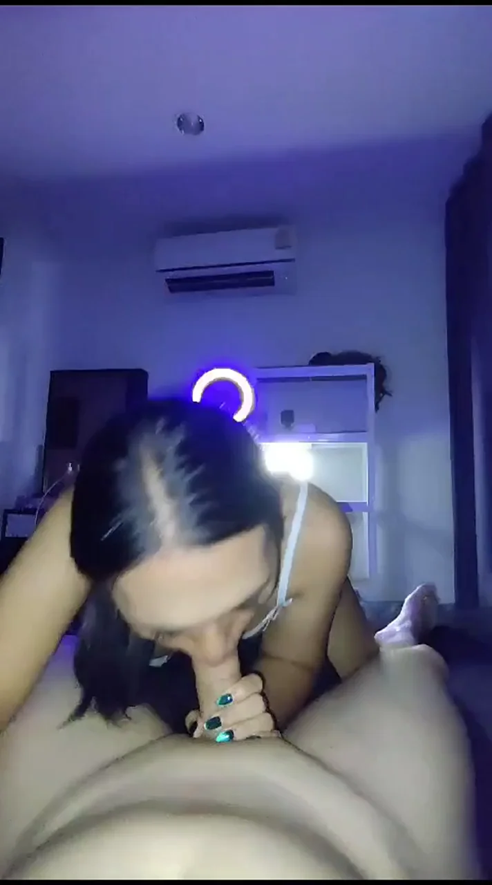 Trans Slut Swallows Throbbing Cock Balls Deep 😈🍆💦