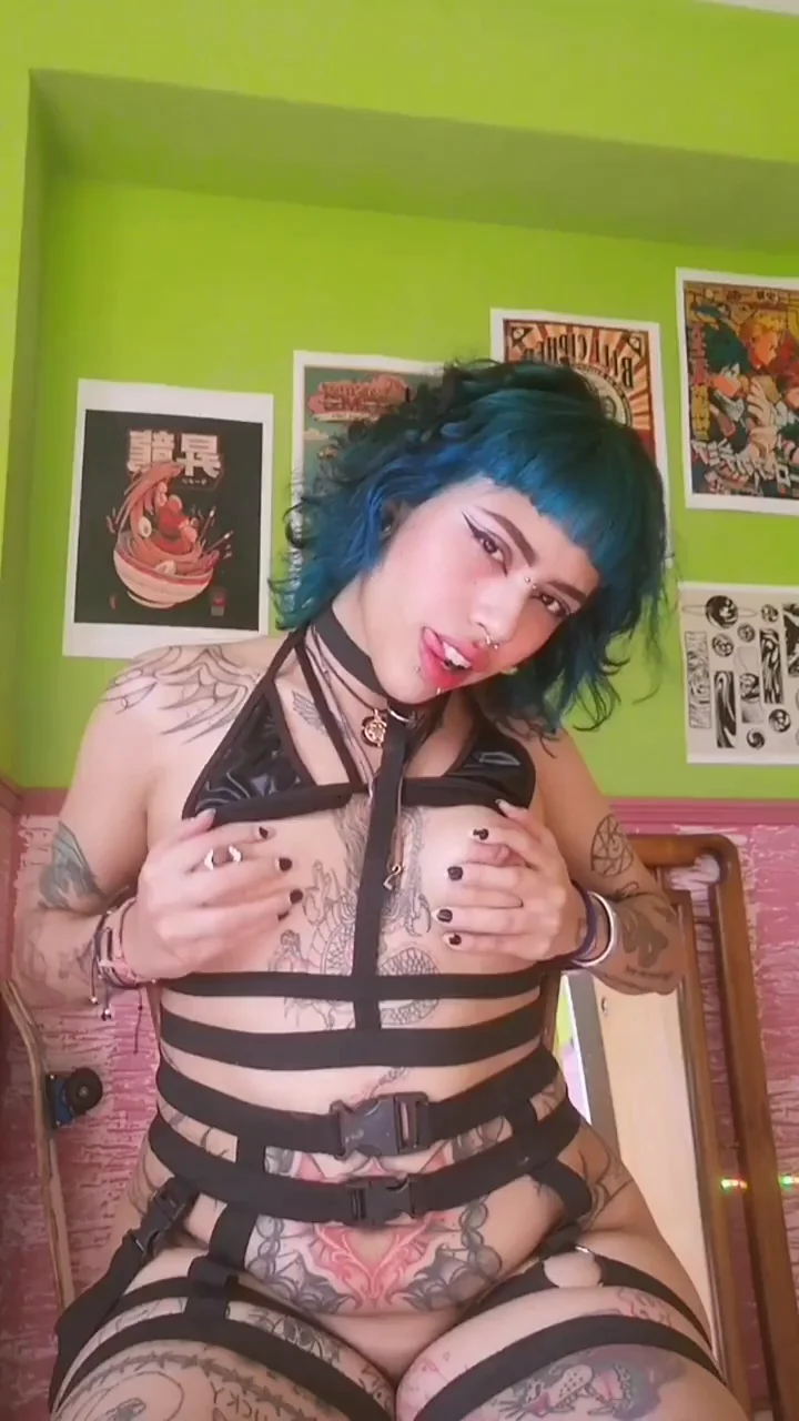 Teasing Slut Begs to Crash with Her Juicy Tits Out