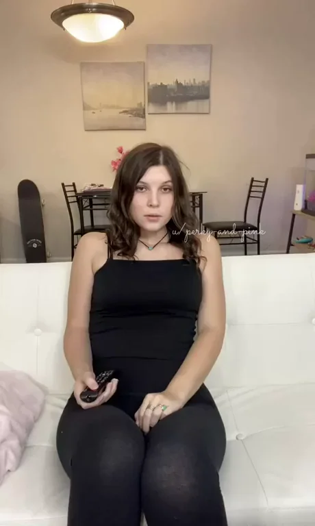 Wait for the Tease Drop? 🔥 Thick Amateur Slut Strips to Lacy Thong 😈
