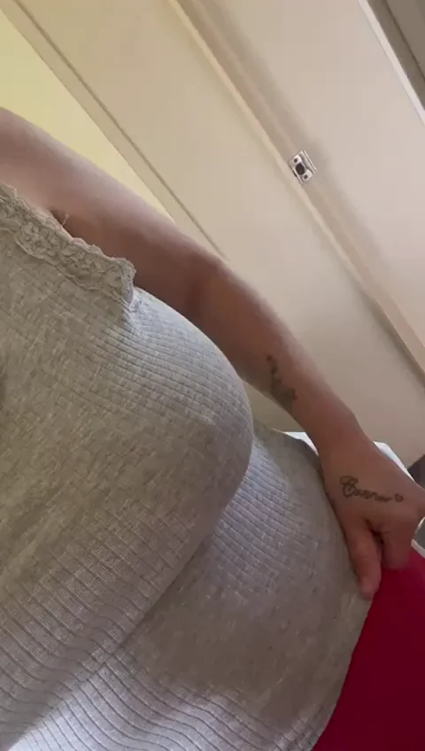 MILF Teases with Massive Natural Tits in Tight Dress