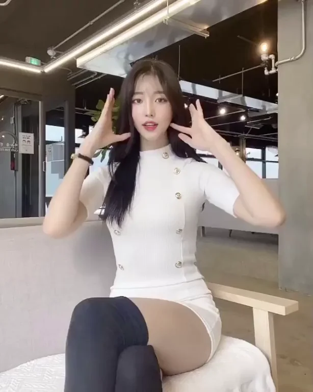 Tight dress and thigh highs