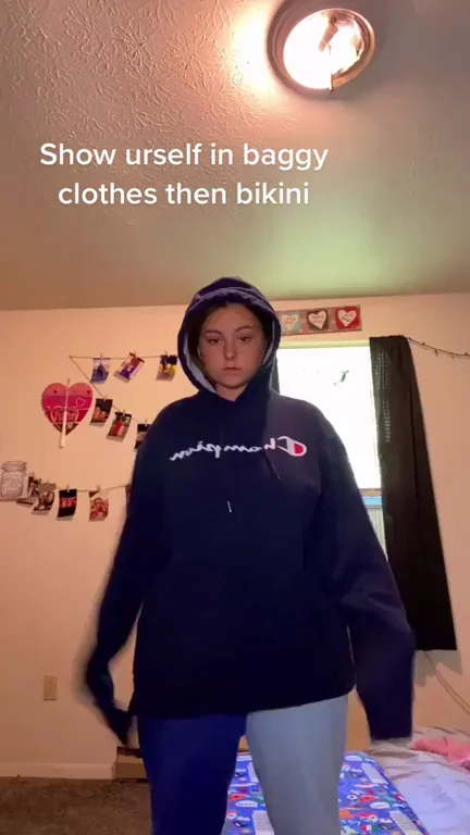 Baggy Tease to Bikini Bombshell: Tits Bigger Than Her Head!