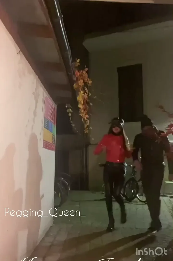Trash Alley Pegging Queen Owns Femboy Stranger