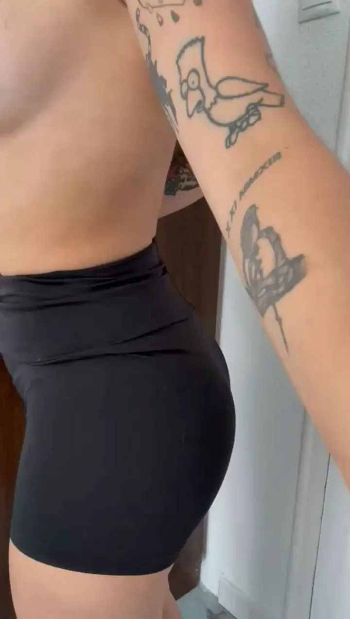 Latina Hottie Bends Over in Tight Shorts, Rate This Juicy Booty!