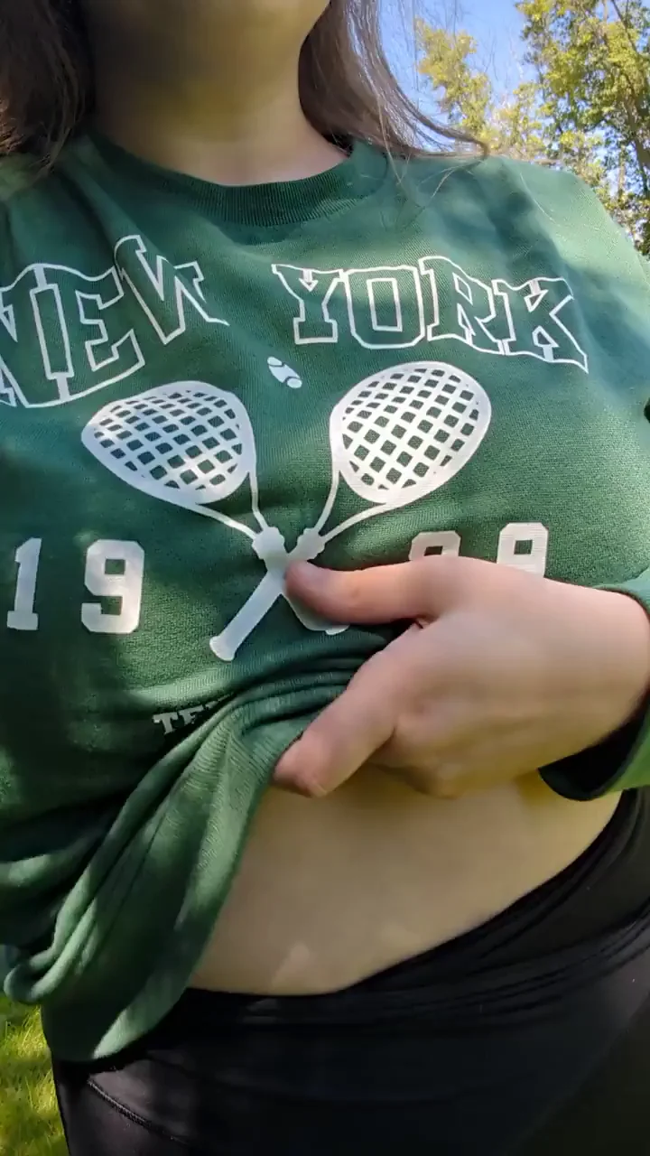 Epic Titty Drop in Nature 🌳🍈😈