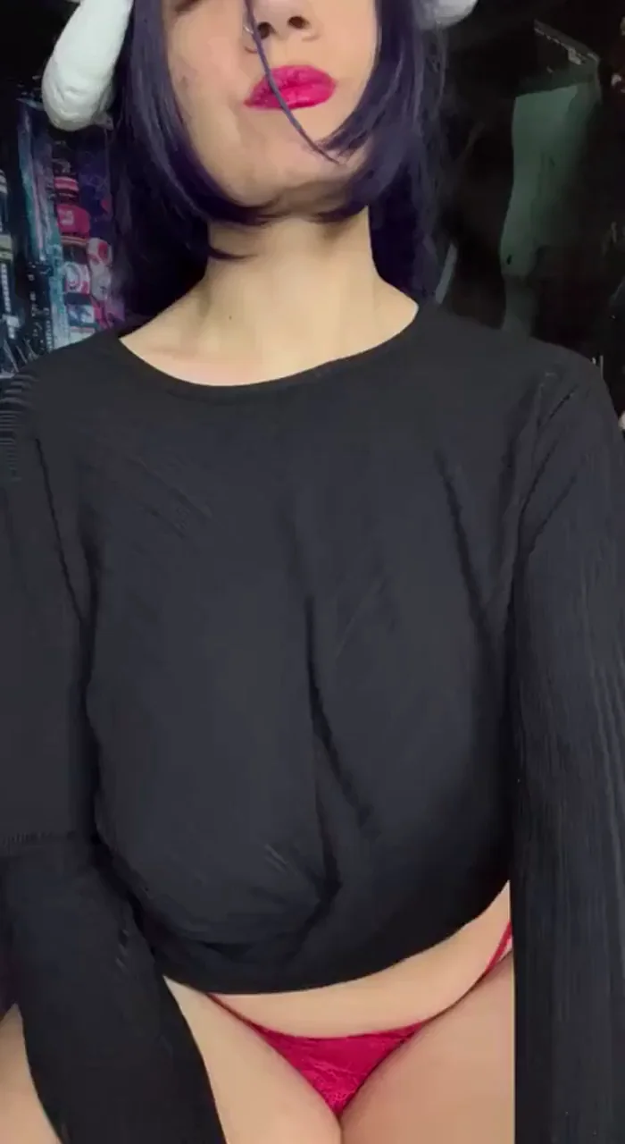 Petite Asian Goth GF's Hangy Titties Perfect for Sucking While Riding 🍆💦