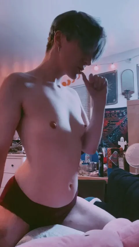 Ill let you cup these breast, as I ride that hard dick